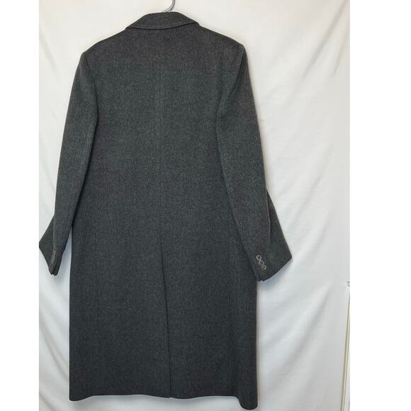 Adam Spencer Men’s 40R Gray Wool Cashmere Blend Long Sleeve Classic Overcoat - Picture 2 of 8